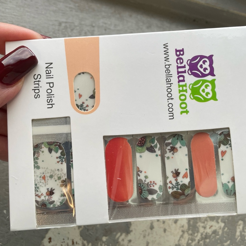 Floral and Coral Nail Polish Strips
